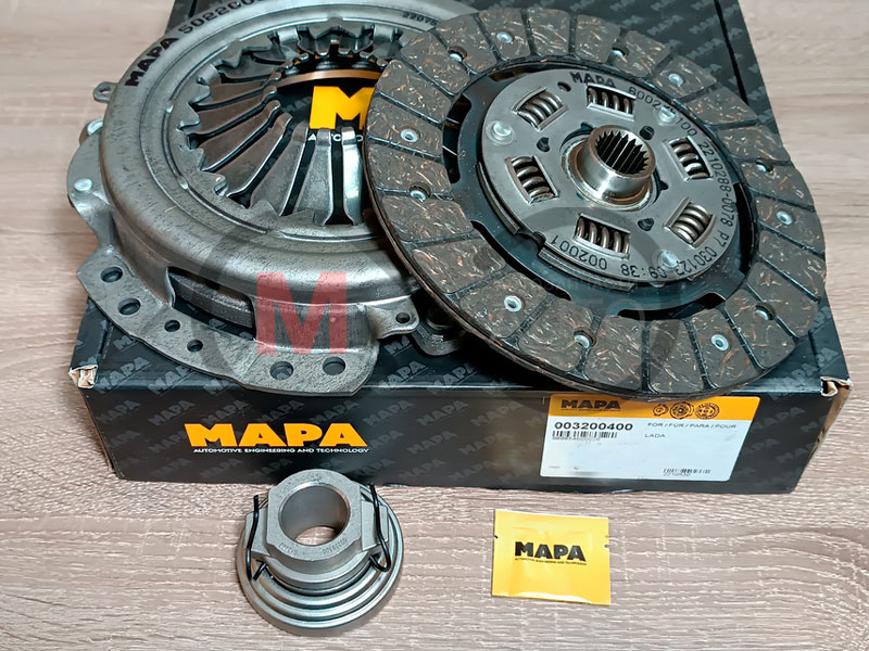 Зчеплення (кошик, диск, підшипник) ВАЗ 2101-2107, 2121, MAPA