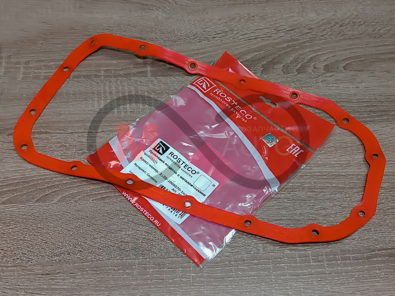 Прокладка поддона ВАЗ 2108 с метал. шайбами силикон ROSTECO