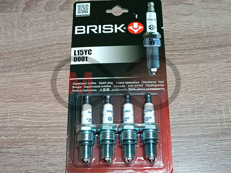Свеча зажигания BRISK L15Y Classic ВАЗ 2101-2107, 2121 карб (4 шт