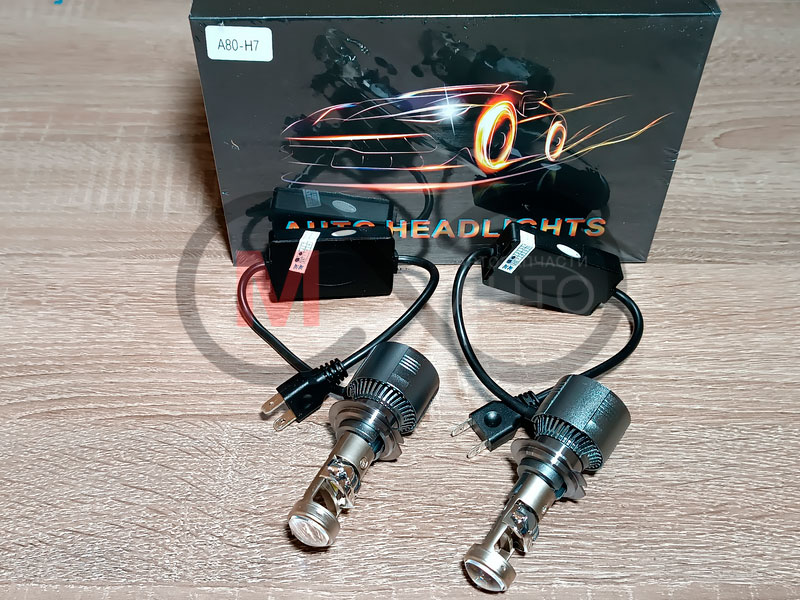 Mini лінза LED H7 модель A80 5000K 6000Lm