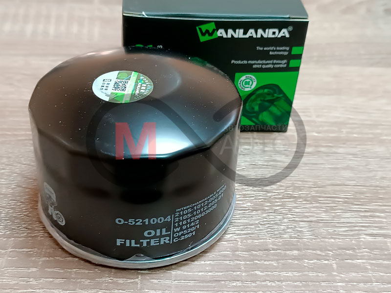 Фильтр масляный ВАЗ 2108-2112, ЗАЗ 1102 (низкий 69мм) Wanlanda