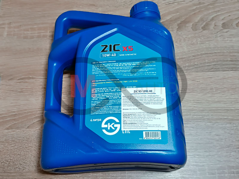 Напівсинтетична моторна олія ZIC LPG 10W-40, 4 л