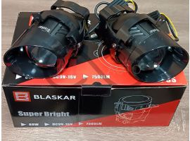 Противотуманные Led фары Лада Калина 90мм (Линза) белый-желтый + дальний свет (2 шт.)