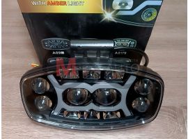 Светодиодная линзованная LED фара  дальнего света 12-24V, 6000-6500 K (24*13,5*7,5 см)