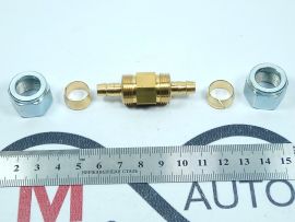 ГБО Соединитель в сборе d8x8мм для ПВХ трубки (соединитель, бонки, гайки)