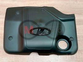 Крышка двигателя (экран)  ВАЗ 2110-2115 8 кл., 1.6л с черной эмблемой