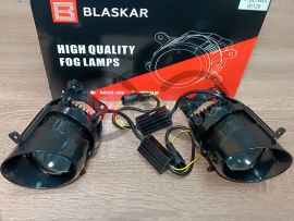 Противотуманные Led фары Лада Калина 90мм (Линза) белый+дальний свет (2 шт.)