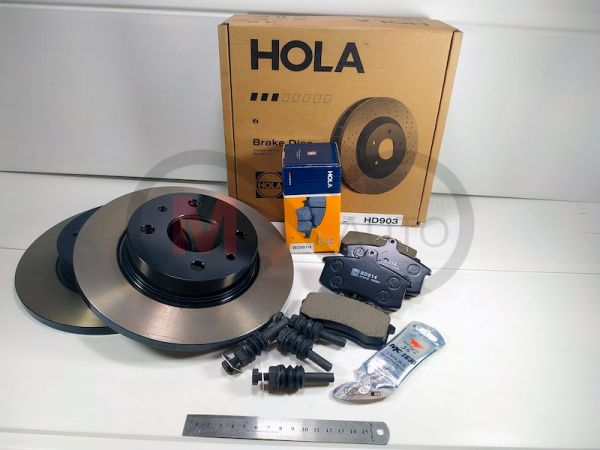 Комплект передних тормозных дисков и колодок ВАЗ 2108, HOLA