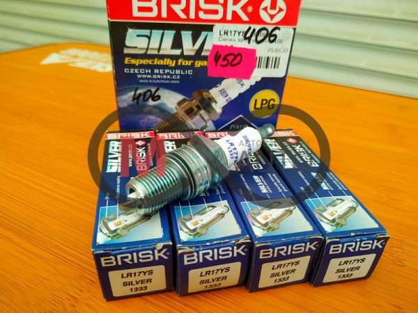 Brisk Silver LR17YS 1333 свечи зажигания 406 дв., LPG (к-кт 4 шт.)