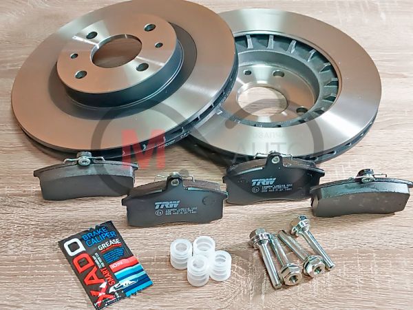 Комплект тормозных дисков и колодок TRW для ВАЗ 2110-2112 (R14)