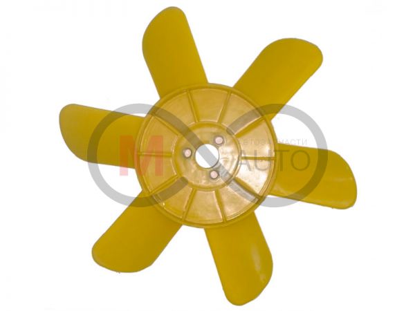 Крыльчатка вентилятора радиатора ВАЗ 2101-07, 2121, 21213, 6 лоп. с метал. втулкой, желтая